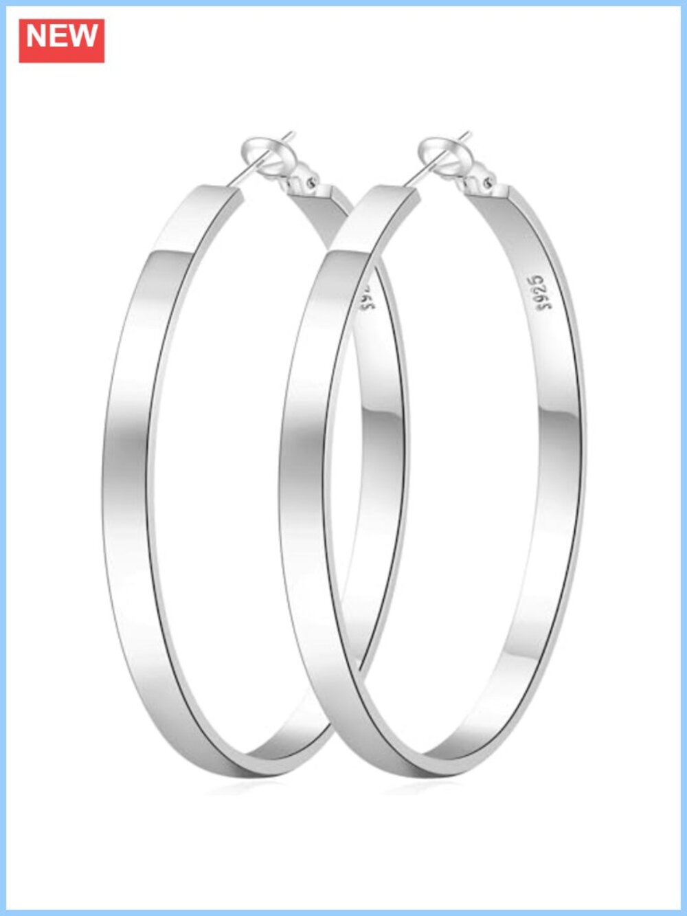 Sterling Silver & 14K Gold Plated Hoop Earrings Hypoallergenic 925 Silver